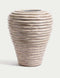Medium Linear Ridged Ceramic Vase